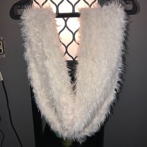 Faux fur infinity scarf